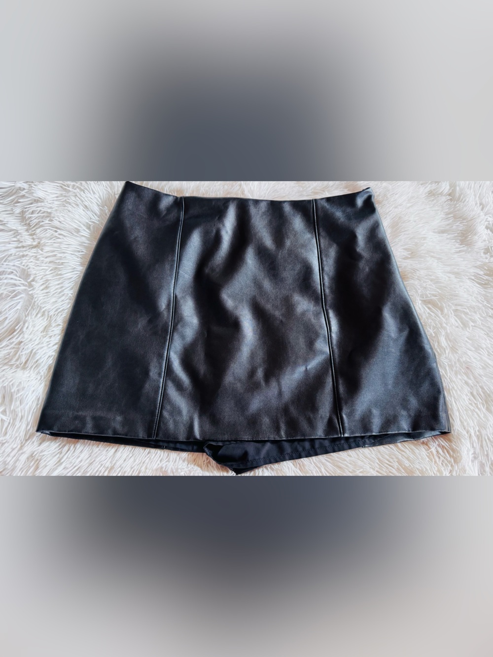 Abercrombie & Fitch Black Faux Leather Mini Skirt